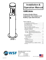 Предварительный просмотр 1 страницы WSF CWBF-1 Installation & Operation Manual
