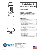 Preview for 1 page of WSF CWBF-1 Installation & Operation Manual