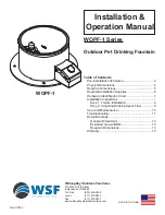 Предварительный просмотр 1 страницы WSF WOPF-1 Series Installation & Operation Manual