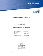 WSI AV-300 Installation Manual предпросмотр