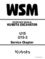 Предварительный просмотр 1 страницы wsm Kubota U15 Workshop Manual