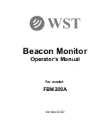 Preview for 1 page of WST FBM200A Operator'S Manual