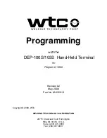WTC DEP-100S Programming Instruction Manual preview