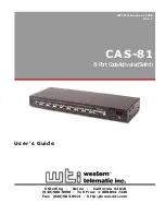 WTI CAS-81 User Manual preview