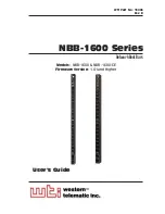 Preview for 1 page of WTI NBB-1600 User Manual