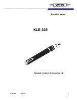 Предварительный просмотр 1 страницы wtw KLE 325 Operating Manual