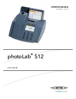 Preview for 1 page of wtw photolab S12 Operating Manual