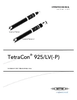 Preview for 1 page of wtw TetraCon 925/LV Operating Manual