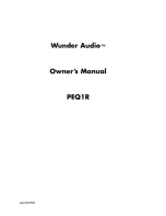 Wunder Audio peq1r Owner'S Manual предпросмотр