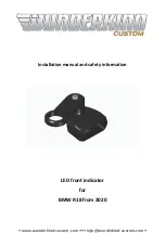 Preview for 1 page of Wunderkind Custom littleOne BMR18T Installation Manuals And Safety Information