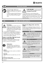 Предварительный просмотр 26 страницы Würth 0510 955 604 Operating Instructions Manual