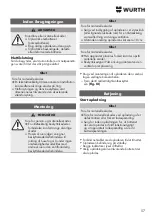 Preview for 57 page of Würth 0510 955 604 Operating Instructions Manual