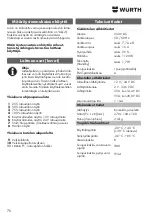 Preview for 70 page of Würth 0510 955 604 Operating Instructions Manual