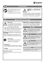 Preview for 75 page of Würth 0510 955 604 Operating Instructions Manual