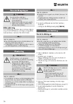 Предварительный просмотр 78 страницы Würth 0510 955 604 Operating Instructions Manual