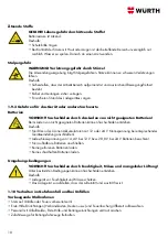 Предварительный просмотр 10 страницы Würth 0510 955 820 Translation Of The Original Operating Instructions