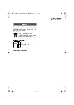 Предварительный просмотр 18 страницы Würth 0700 622 X Translation Of The Original Operating Instructions