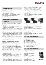 Предварительный просмотр 14 страницы Würth 07005701 Instruction Manual