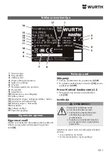 Preview for 251 page of Würth 0701 224 0 Translation Of The Original Operating Instructions