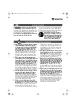 Preview for 9 page of Würth 0701 343 0 Translation Of The Original Operating Instructions