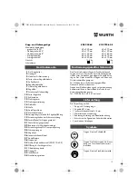 Preview for 12 page of Würth 0701 343 0 Translation Of The Original Operating Instructions