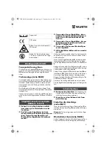 Preview for 13 page of Würth 0701 343 0 Translation Of The Original Operating Instructions