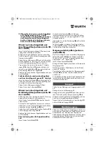 Preview for 15 page of Würth 0701 343 0 Translation Of The Original Operating Instructions