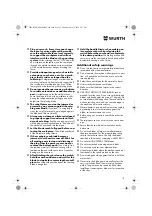 Preview for 19 page of Würth 0701 343 0 Translation Of The Original Operating Instructions