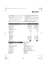 Preview for 20 page of Würth 0701 343 0 Translation Of The Original Operating Instructions