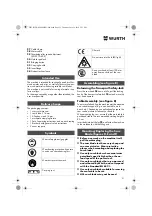 Preview for 21 page of Würth 0701 343 0 Translation Of The Original Operating Instructions