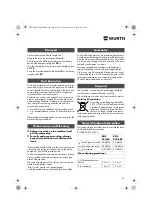 Preview for 24 page of Würth 0701 343 0 Translation Of The Original Operating Instructions