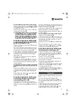 Preview for 32 page of Würth 0701 343 0 Translation Of The Original Operating Instructions