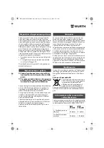 Preview for 33 page of Würth 0701 343 0 Translation Of The Original Operating Instructions