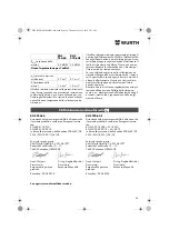 Preview for 34 page of Würth 0701 343 0 Translation Of The Original Operating Instructions