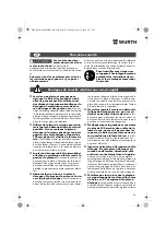 Preview for 35 page of Würth 0701 343 0 Translation Of The Original Operating Instructions