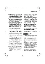 Preview for 36 page of Würth 0701 343 0 Translation Of The Original Operating Instructions