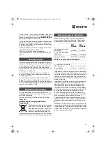 Preview for 42 page of Würth 0701 343 0 Translation Of The Original Operating Instructions