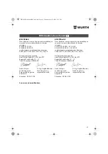 Preview for 43 page of Würth 0701 343 0 Translation Of The Original Operating Instructions