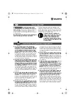 Preview for 44 page of Würth 0701 343 0 Translation Of The Original Operating Instructions