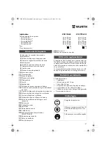 Preview for 47 page of Würth 0701 343 0 Translation Of The Original Operating Instructions