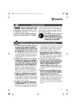 Preview for 53 page of Würth 0701 343 0 Translation Of The Original Operating Instructions