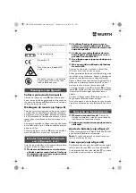 Preview for 57 page of Würth 0701 343 0 Translation Of The Original Operating Instructions