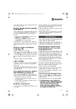 Preview for 58 page of Würth 0701 343 0 Translation Of The Original Operating Instructions