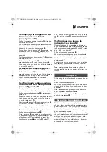 Preview for 59 page of Würth 0701 343 0 Translation Of The Original Operating Instructions