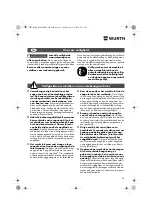 Preview for 62 page of Würth 0701 343 0 Translation Of The Original Operating Instructions