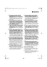 Preview for 63 page of Würth 0701 343 0 Translation Of The Original Operating Instructions