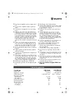 Preview for 64 page of Würth 0701 343 0 Translation Of The Original Operating Instructions