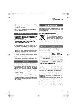 Preview for 69 page of Würth 0701 343 0 Translation Of The Original Operating Instructions