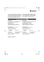 Preview for 70 page of Würth 0701 343 0 Translation Of The Original Operating Instructions