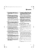 Preview for 72 page of Würth 0701 343 0 Translation Of The Original Operating Instructions